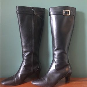 Cole Haan Black Leather Boots